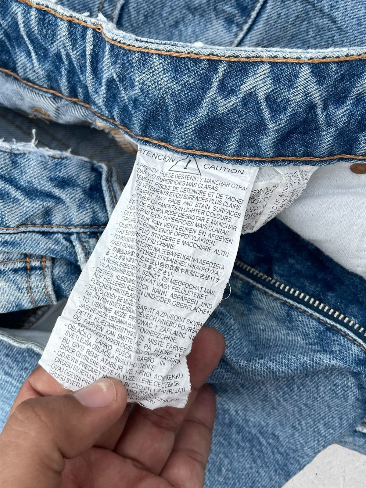 Designer × Jean 🔥 Zara Light Blue Distressed Denim W28 🔥 Size US 28 / EU 44 - 8 Thumbnail