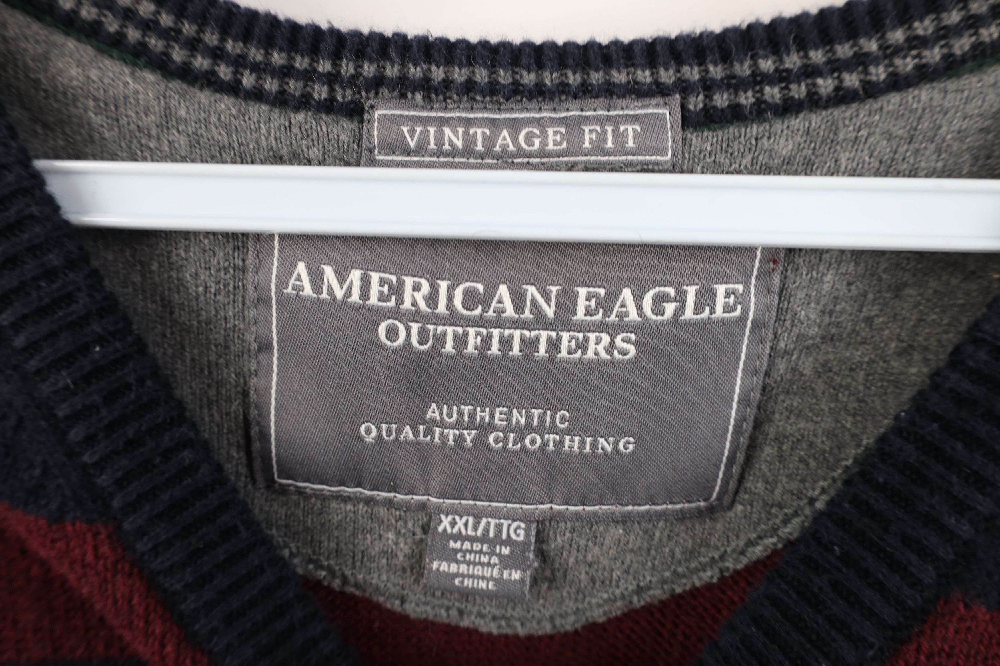 American Eagle Outfitters Vintage Y2K American Eagle Outfitters Block Knit Sweater Size US XXL / EU 58 / 5 - 8 Thumbnail