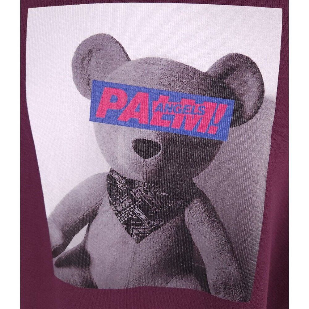 Palm Angels Palm Angels Teddy Bear Print Sweatshirt L Mens Plum Size US L / EU 52-54 / 3 - 2 Thumbnail
