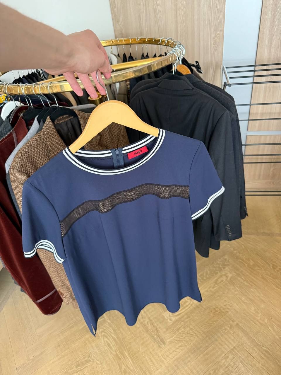 Hugo Boss HUGO Mesh Panel Tee Size L / US 10 / IT 46 - 5 Thumbnail