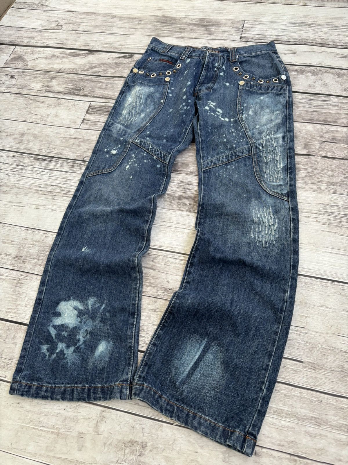 If Six Was Nine × Japanese Brand × Vintage Vintage Rick Owens Junya Watanabe Style Washed Jeans Size US 32 / EU 48 - 2 Thumbnail