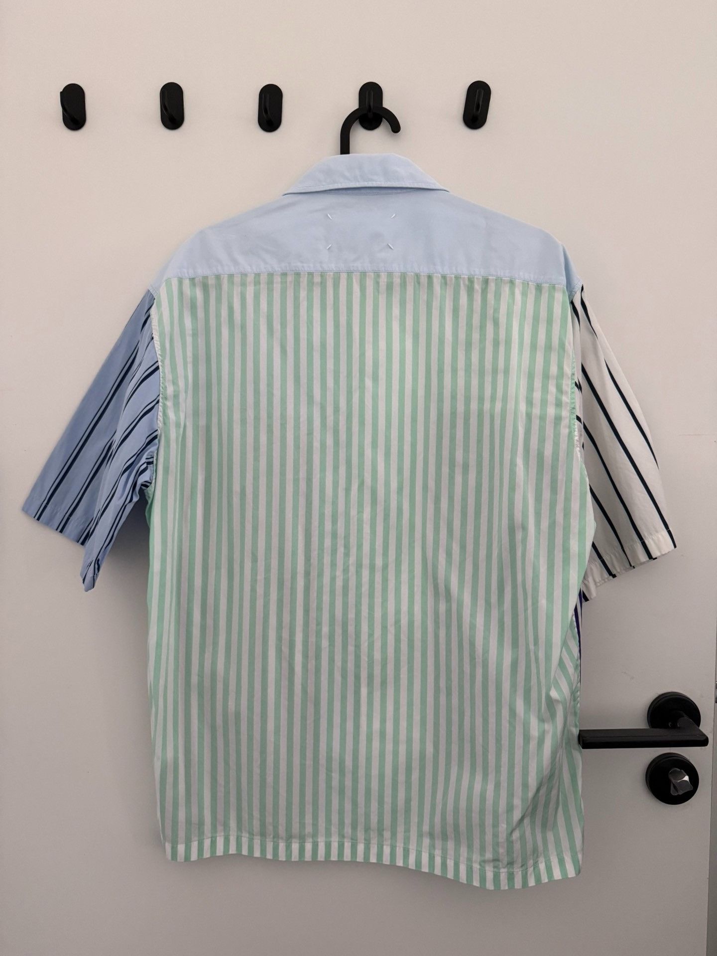Maison Margiela Maison Margiela Striped stitching short-sleeved shirt 2501- Size US XXS / EU 40 - 2 Thumbnail