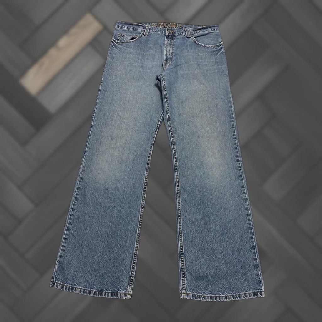 Denime Axist Jeans Mens Jeans Straight Blue Denim 36x32 Relaxed Cotton Denim 5-Pocket Classic Casual Pants Shoes? Size US 36 / EU 52 - 1 Thumbnail