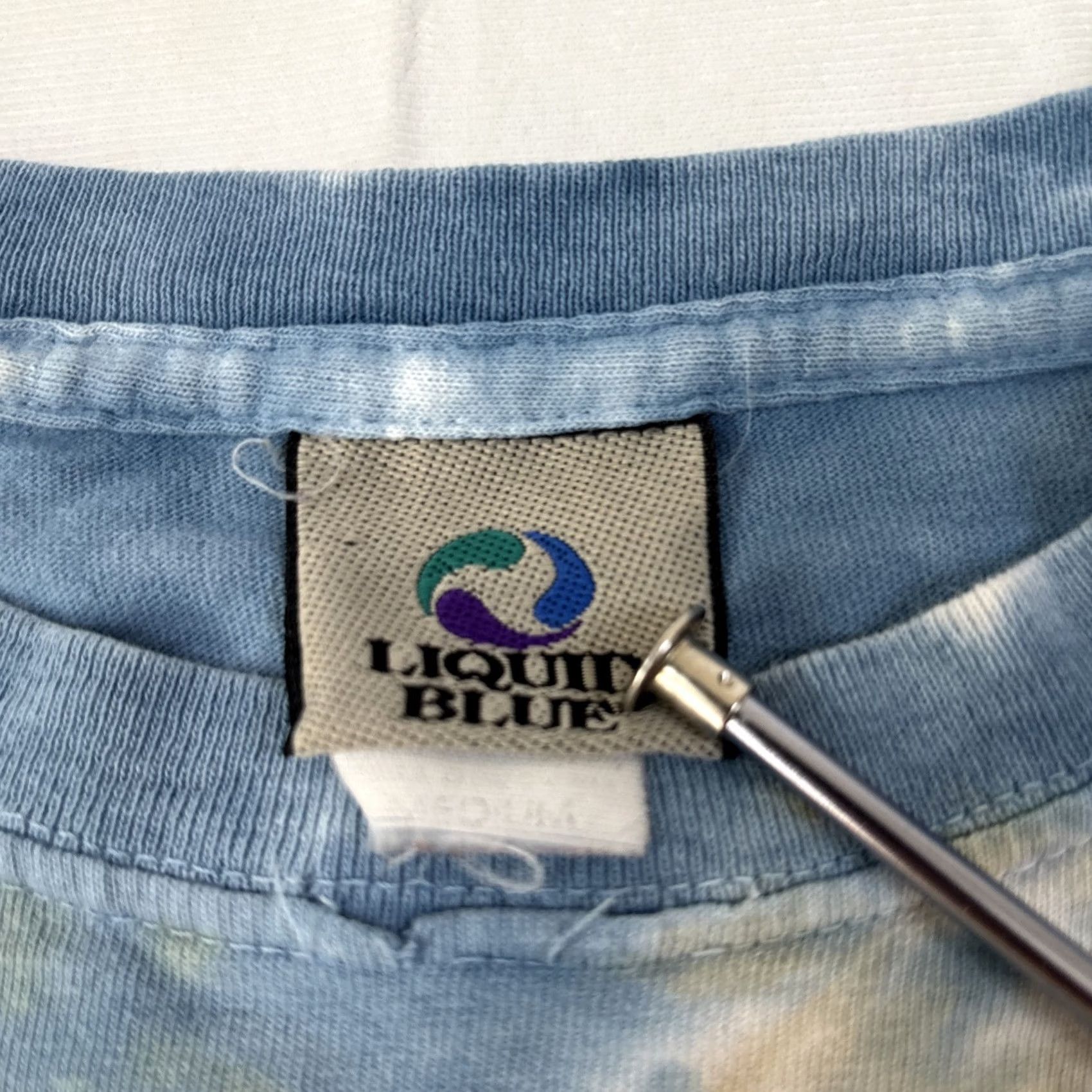 Liquid Blue VINTAGE LIQUID BLUE Jim Morrison Lizard King Tie Dye T Shirt L Mens Crew Neck Short Sleeve 2002 Blue Cotton Graphic Print Size US L / EU 52-54 / 3 - 2 Thumbnail