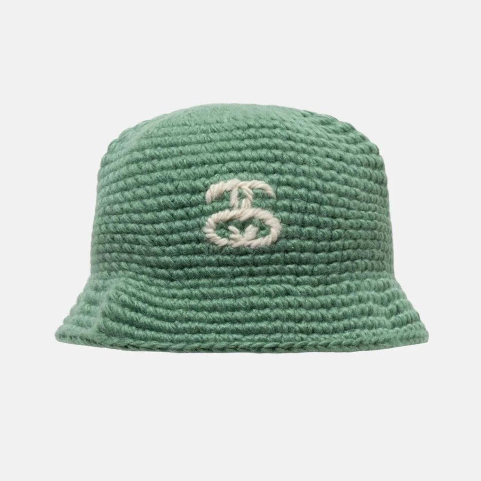 Stussy Stussy Crochet Knit SS Link Bucket Hat in Spruce | Grailed