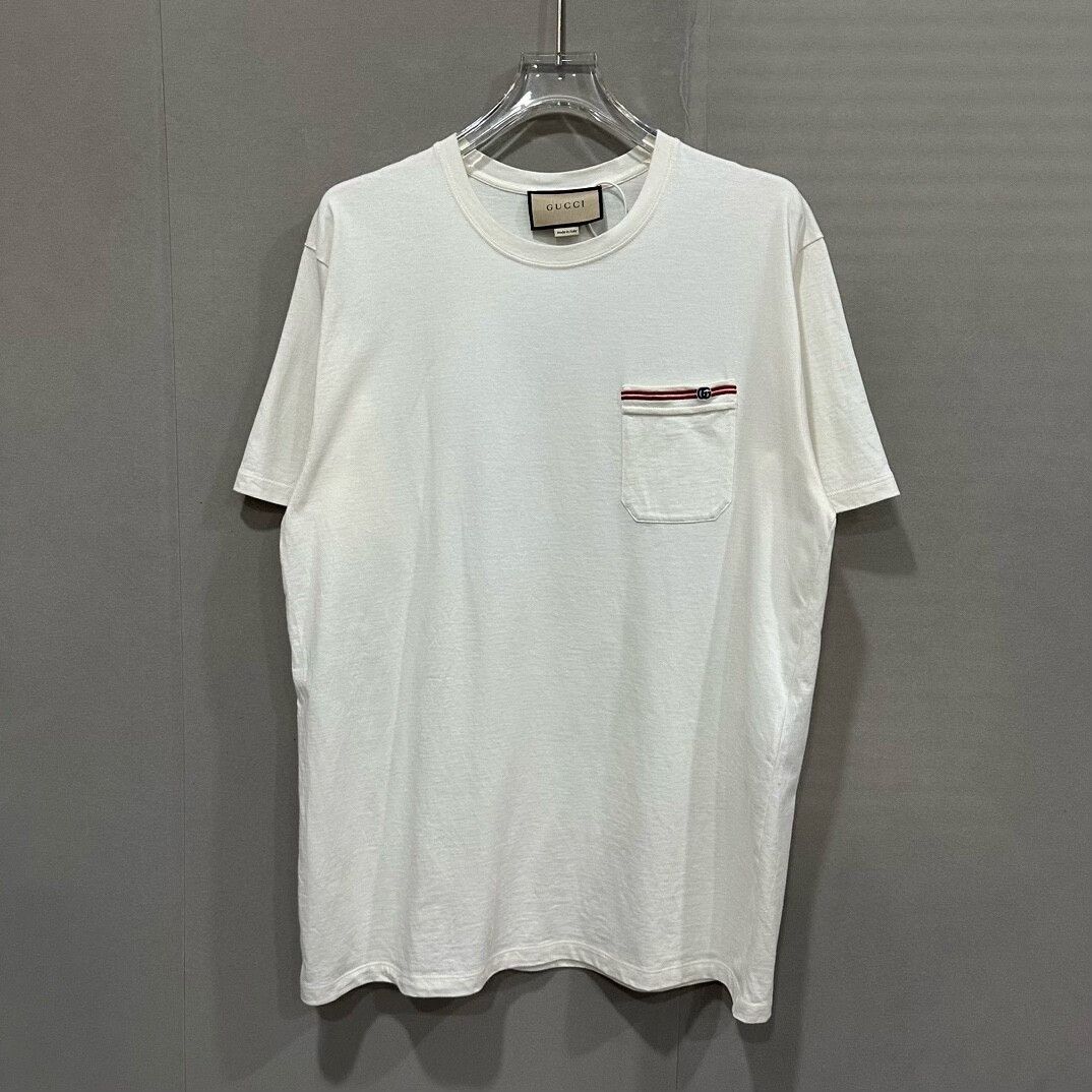 Gucci gucci embroidered logo pocket short sleeve t-shirt Size US L / EU 52-54 / 3 - 1 Thumbnail