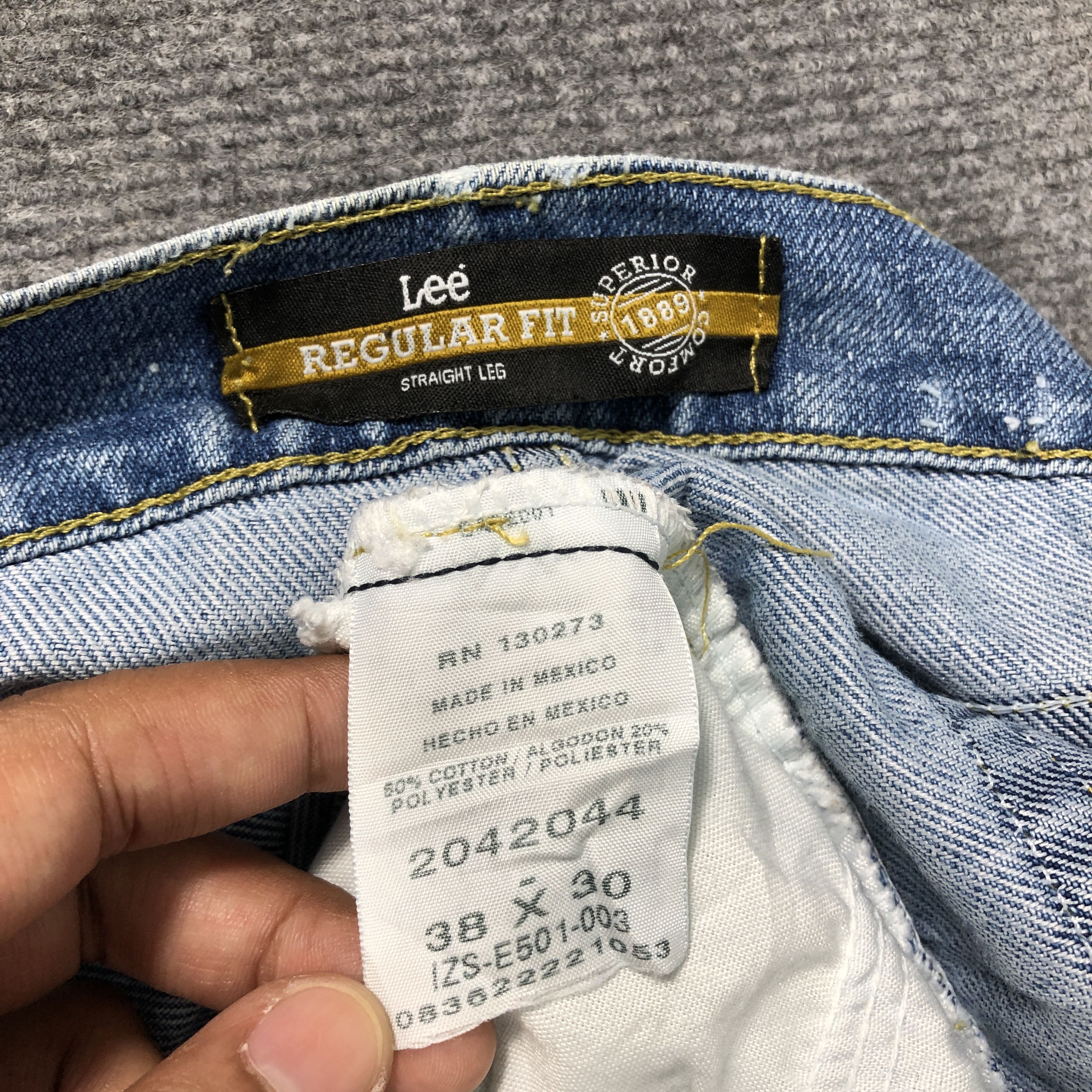 Lee × Vintage Vintage Lee Regular Straight Jeans L824 Size US 38 / EU 54 - 8 Thumbnail