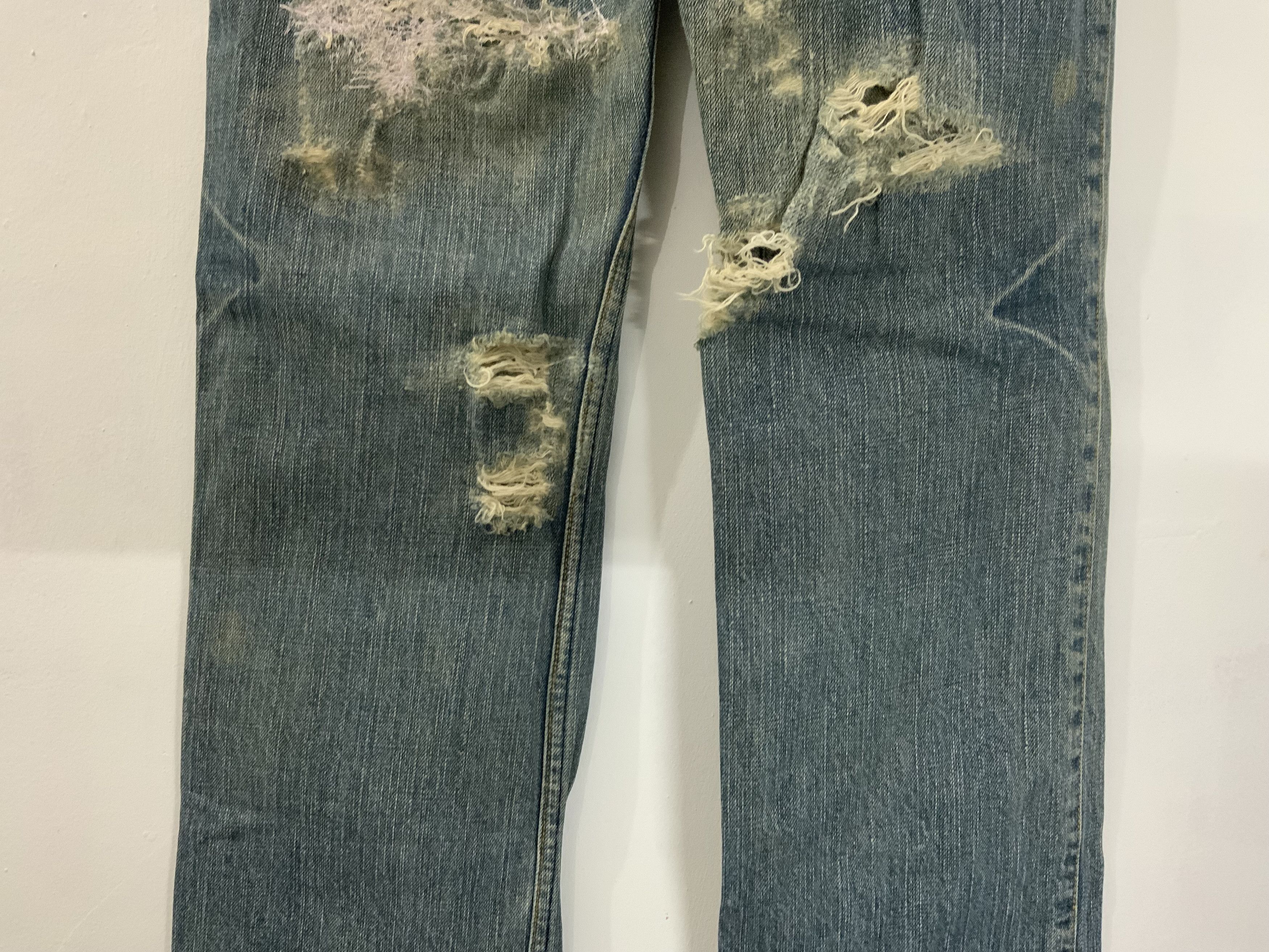 Japanese Brand Vintage Lois Crayon Atelier thirtyfour Distressed Denim Size US 31 - 11 Thumbnail