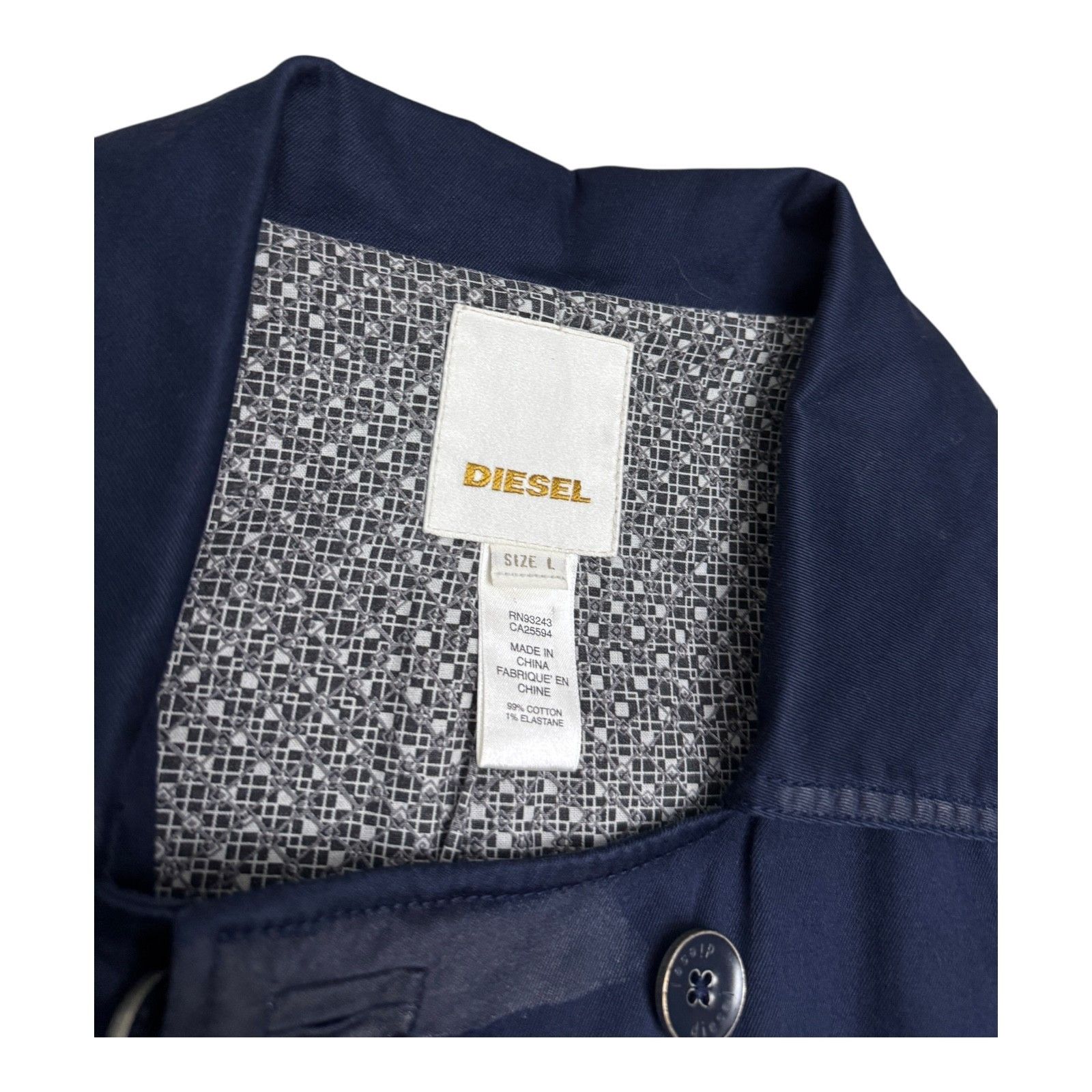 Diesel DIESEL Luxury Designer Cotton Light Trench Jacket Large Size L / US 10 / IT 46 - 4 Thumbnail