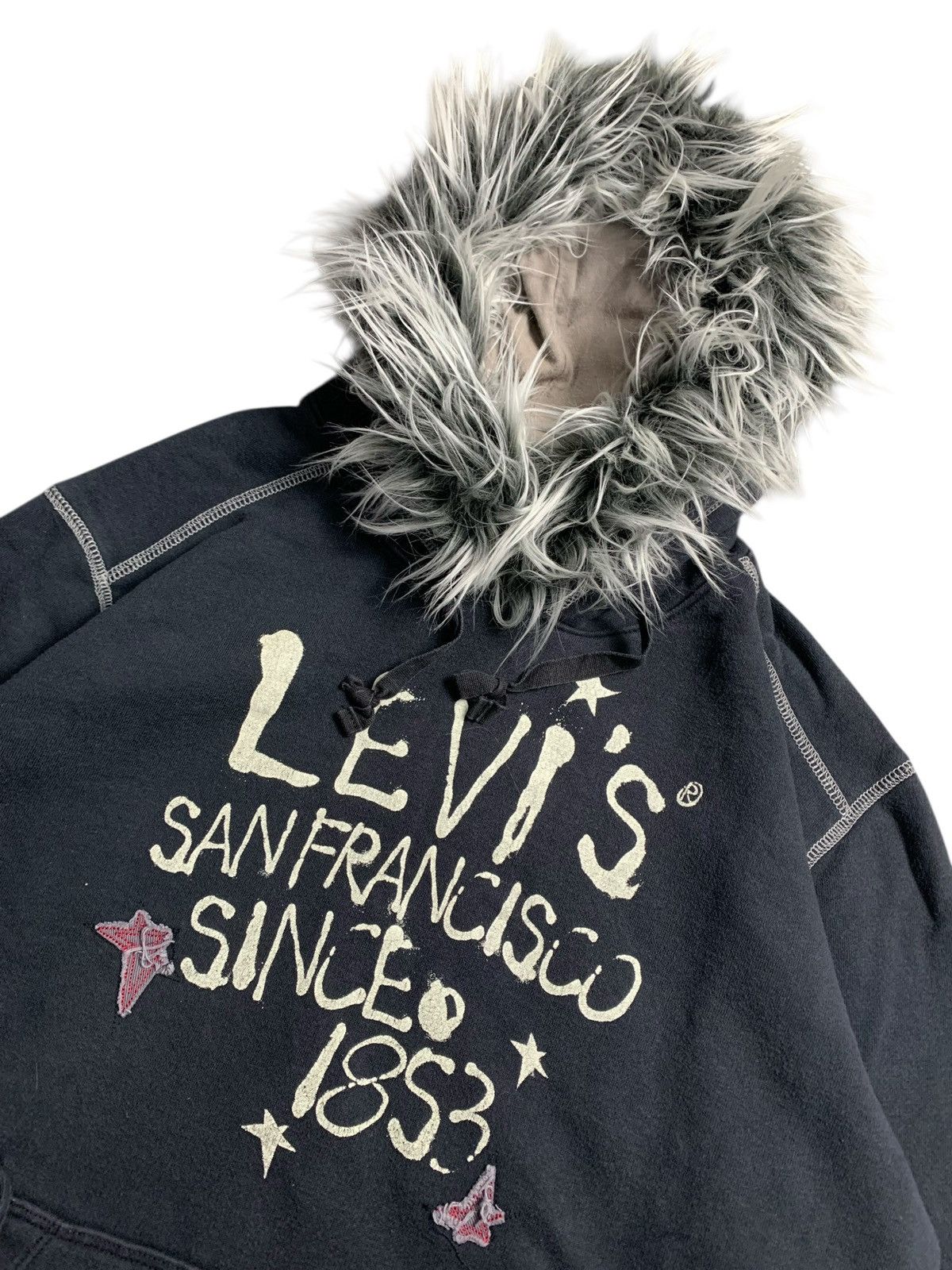 Levi's ARCHIVE VINTAGE LEVI’S OUTER SEAM FUR HOODIE JAPAN STYLE Size US L / EU 52-54 / 3 - 3 Thumbnail