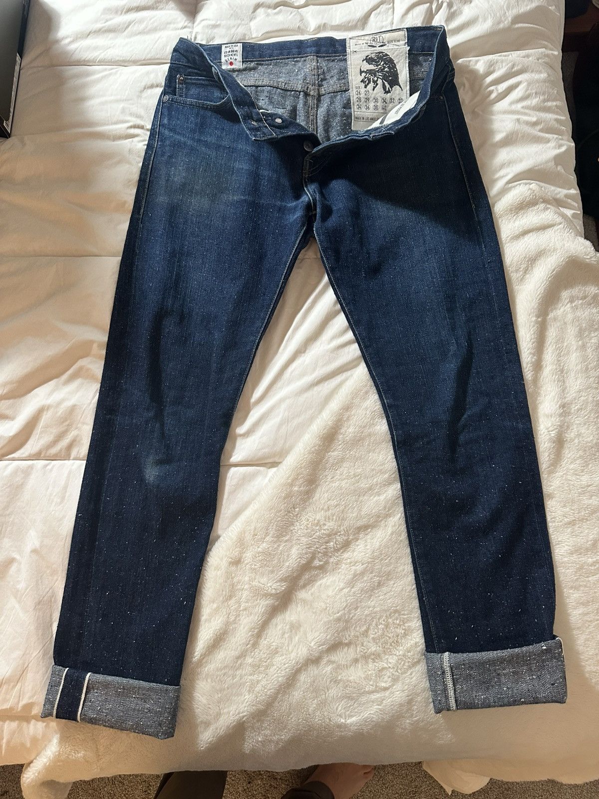 Rogue Territory Rogue Territory Navy Japanese Denim Jeans made in USA Size US 31 - 3 Thumbnail