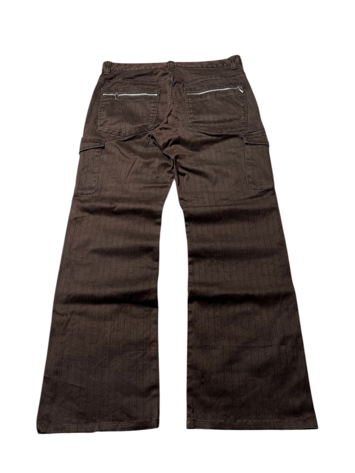 Japanese Brand Flare Louis Chavlon Japanese Stripe Hickory Cargo Pants Size US 32 / EU 48 - 4 Thumbnail