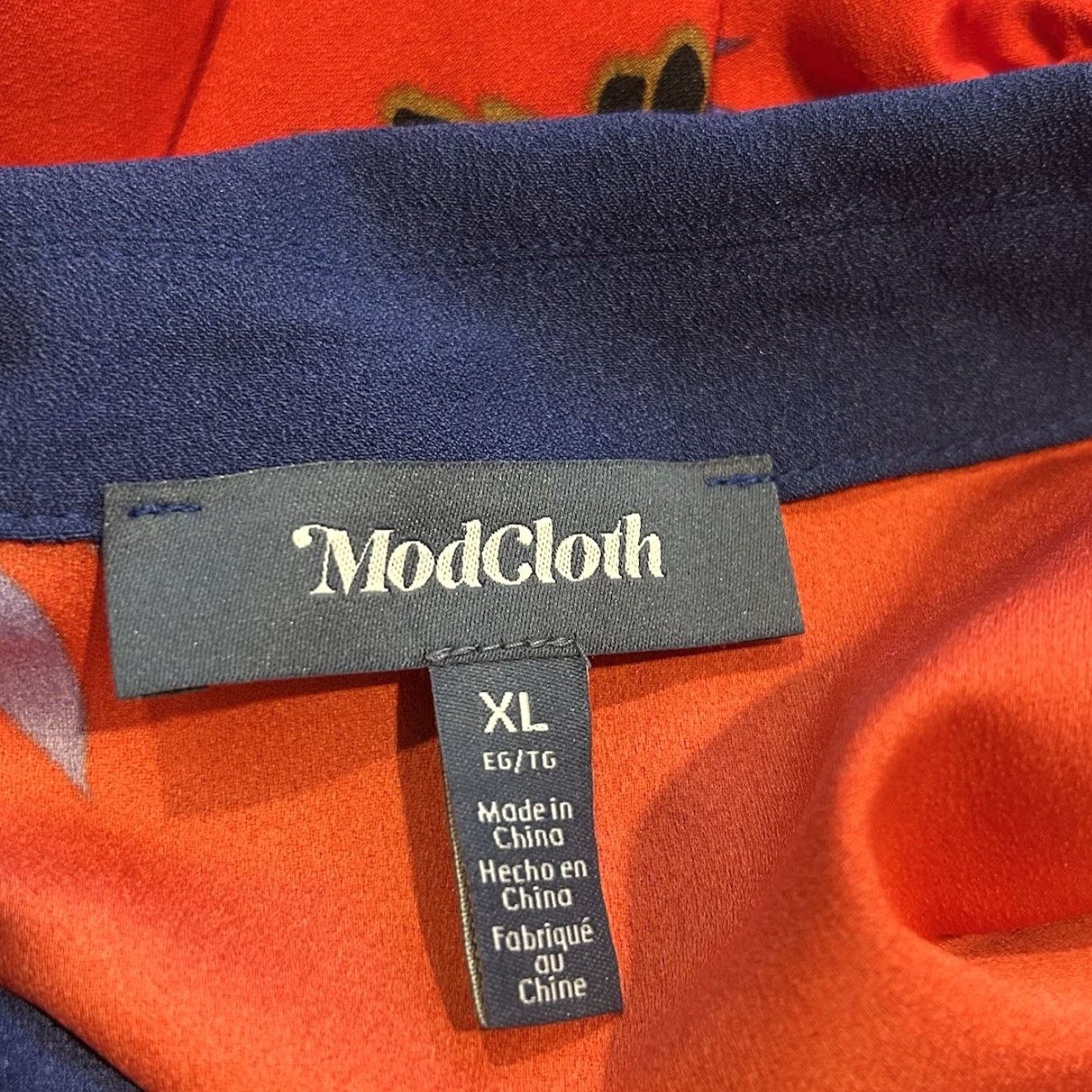 Vintage **ModCloth Red Floral Blouse XL** User: ModCloth Red Floral Blouse XL Size XL / US 12-14 / IT 48-50 - 5 Thumbnail