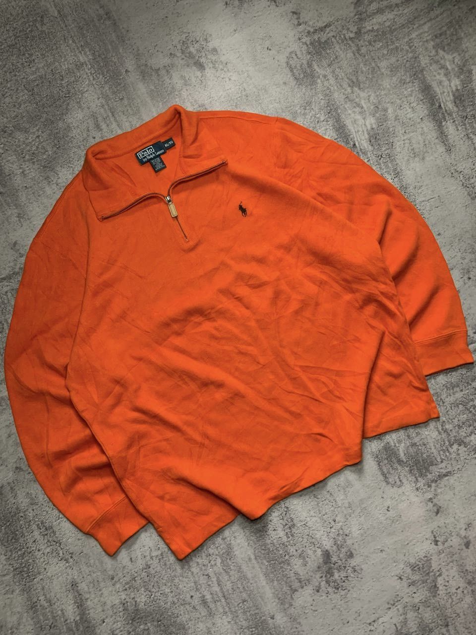Polo Ralph Lauren Polo Ralph Lauren Orange 1/3 Zip Sweater Size US XL / EU 56 / 4 - 4 Thumbnail