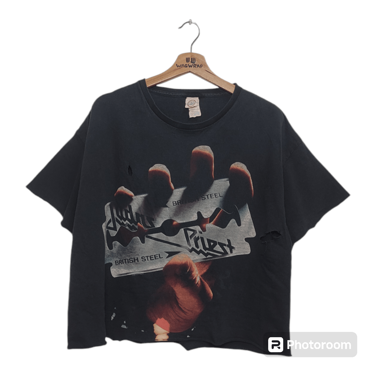 Band Tees × Delta × Judas Priest JUDAS PRIEST 2009 CUSTOM DISTRESSED CROP TOP Size US XL / EU 56 / 4 - 1 Thumbnail