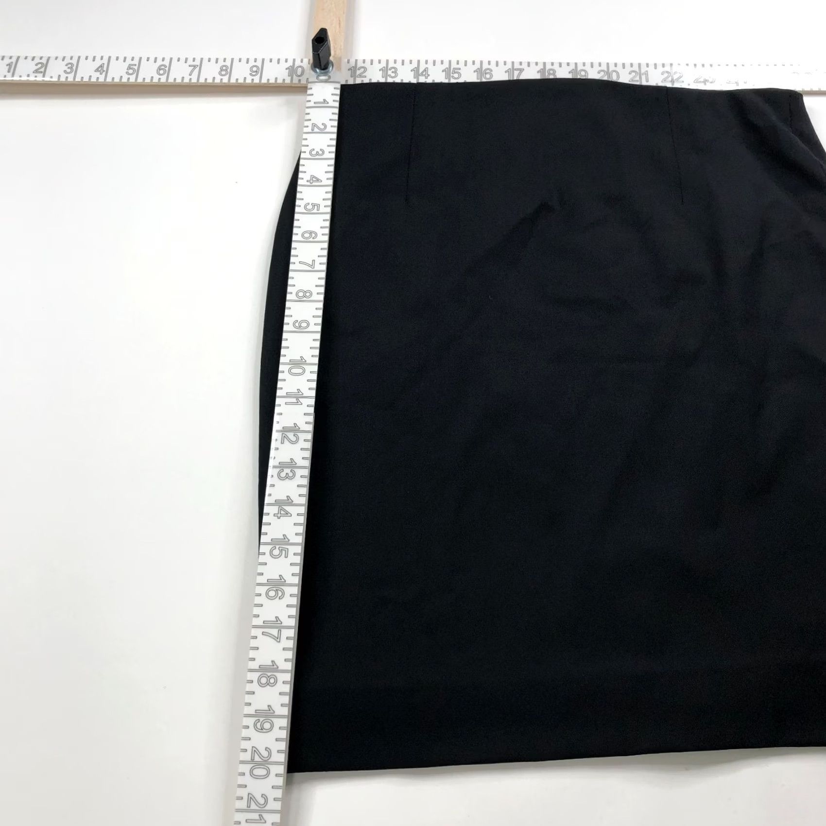 Vintage Lafayette 148 New York Skirt Wool Blend Zip Mini Black 0 Womens Short 7.25 Inseam Mint PLS READ Size 25" / US 0 / IT 36 - 2 Thumbnail