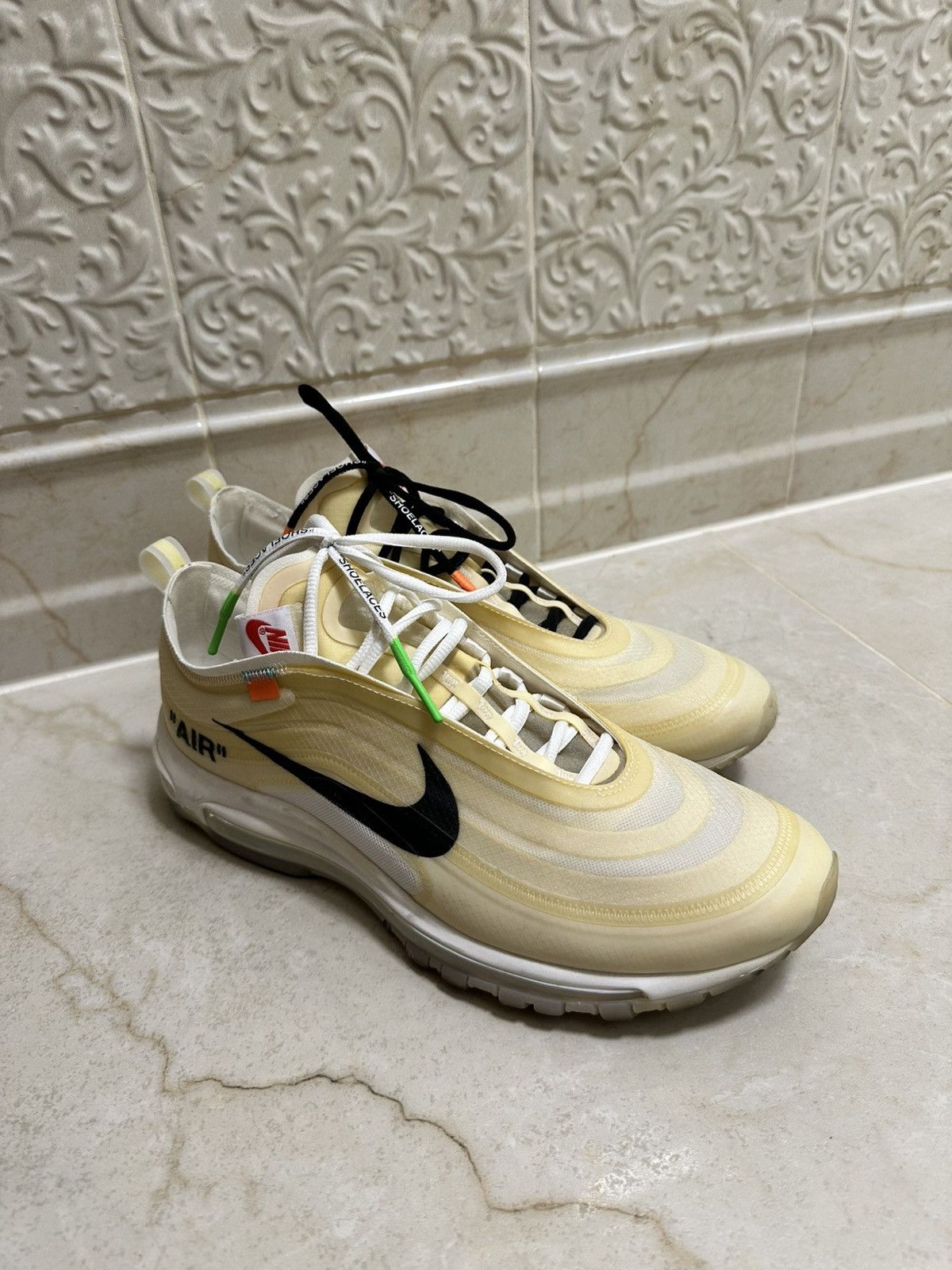 Nike × Off-White × Virgil Abloh Nike Off-White Air Max 97 Sz. 12 Size US 12 / EU 45 - 1 Thumbnail
