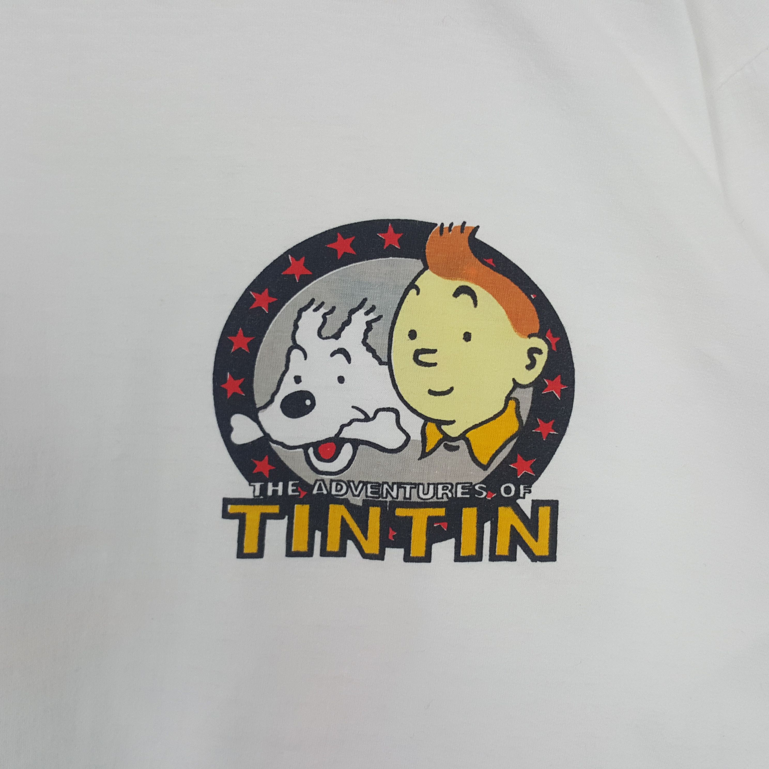 Vintage Vintage Tintin & Snowy The Adventure of Tintin Tshirt Size US L / EU 52-54 / 3 - 4 Thumbnail