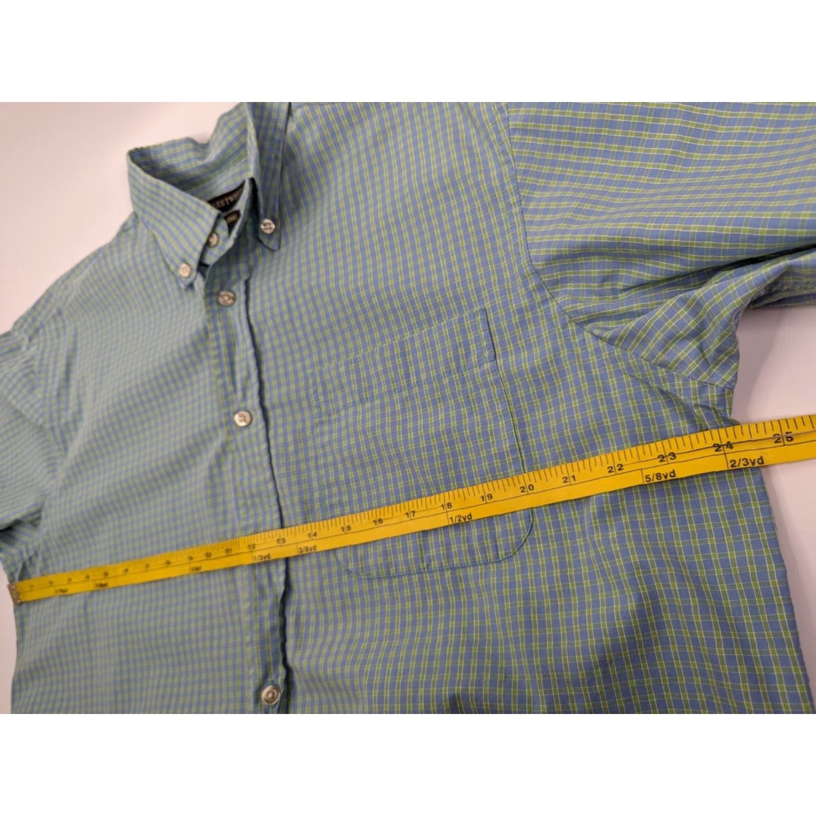 Vintage CHARLES TWEED Shirt XL Wrinkle Resistant Check Short Sleeve Cotton Tweed Button-Up Men Size US XL / EU 56 / 4 - 7 Thumbnail