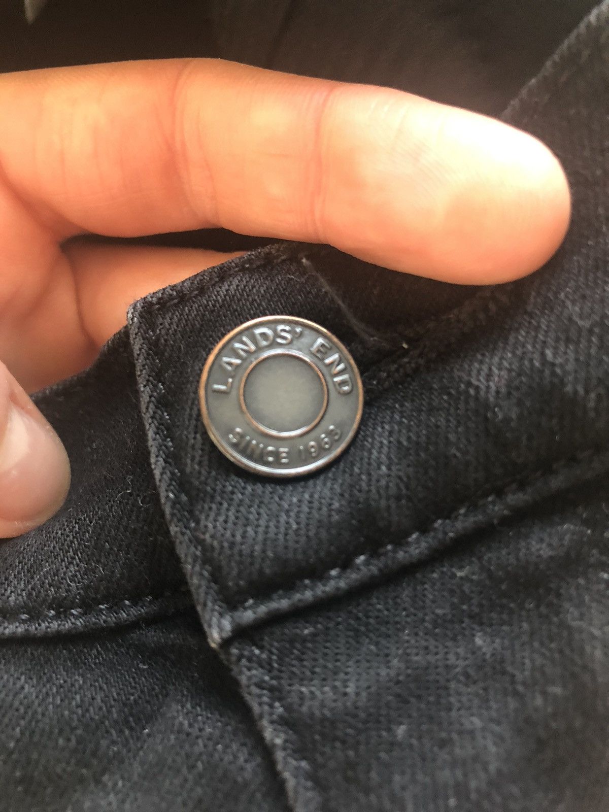 Lands' End × Vintage LANDS’ END VINTAGE QUALITY BLACK DENIM PANTS JEANS Size US 32 / EU 48 - 4 Thumbnail