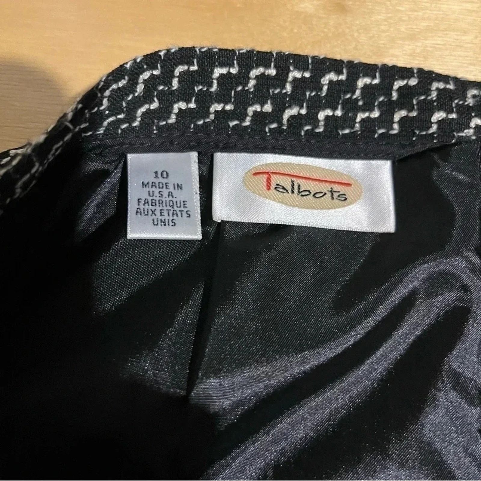 Talbots NWT Talbots Tweed Skirt Black White Women’s Size 10 Office Size 32" / US 10 / IT 46 - 5 Thumbnail