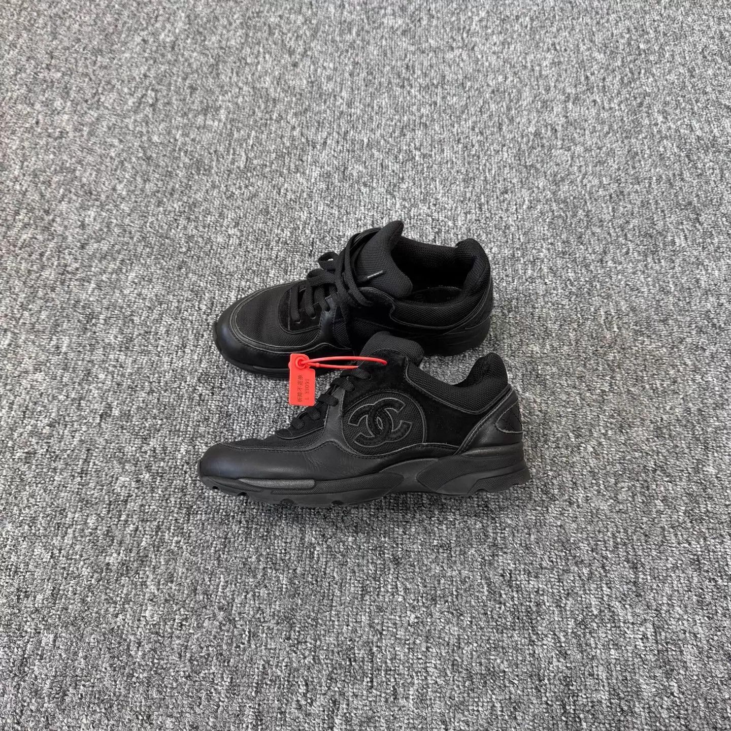 Chanel Chanel CC Black Samurai Sneakers 36.5 98 New Size US 6 / IT 36 - 1 Thumbnail