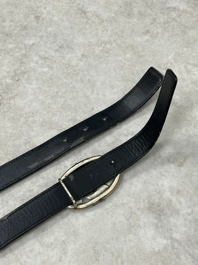 Yves Saint Laurent FW2003 Yves Saint Laurent Small YSL Buckle Black Leather Belt Size ONE SIZE - 6 Thumbnail