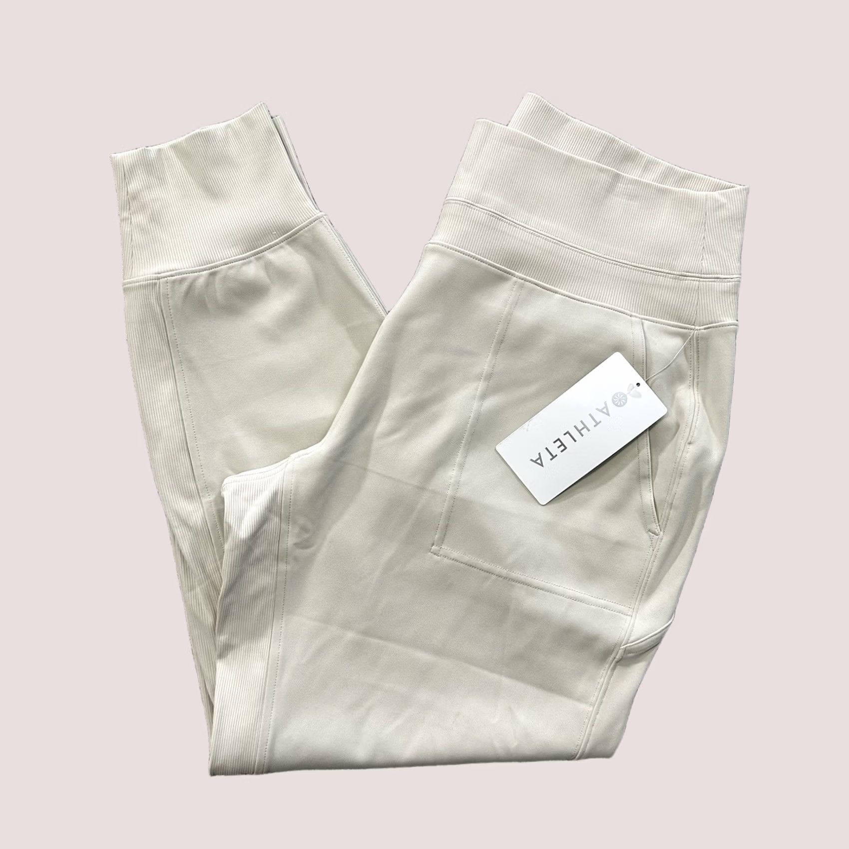 Athleta Athleta Activewear Womens Jogger Pants Beige Fit Tapered L High Rise Size 36" / US 14 / IT 50 - 1 Thumbnail