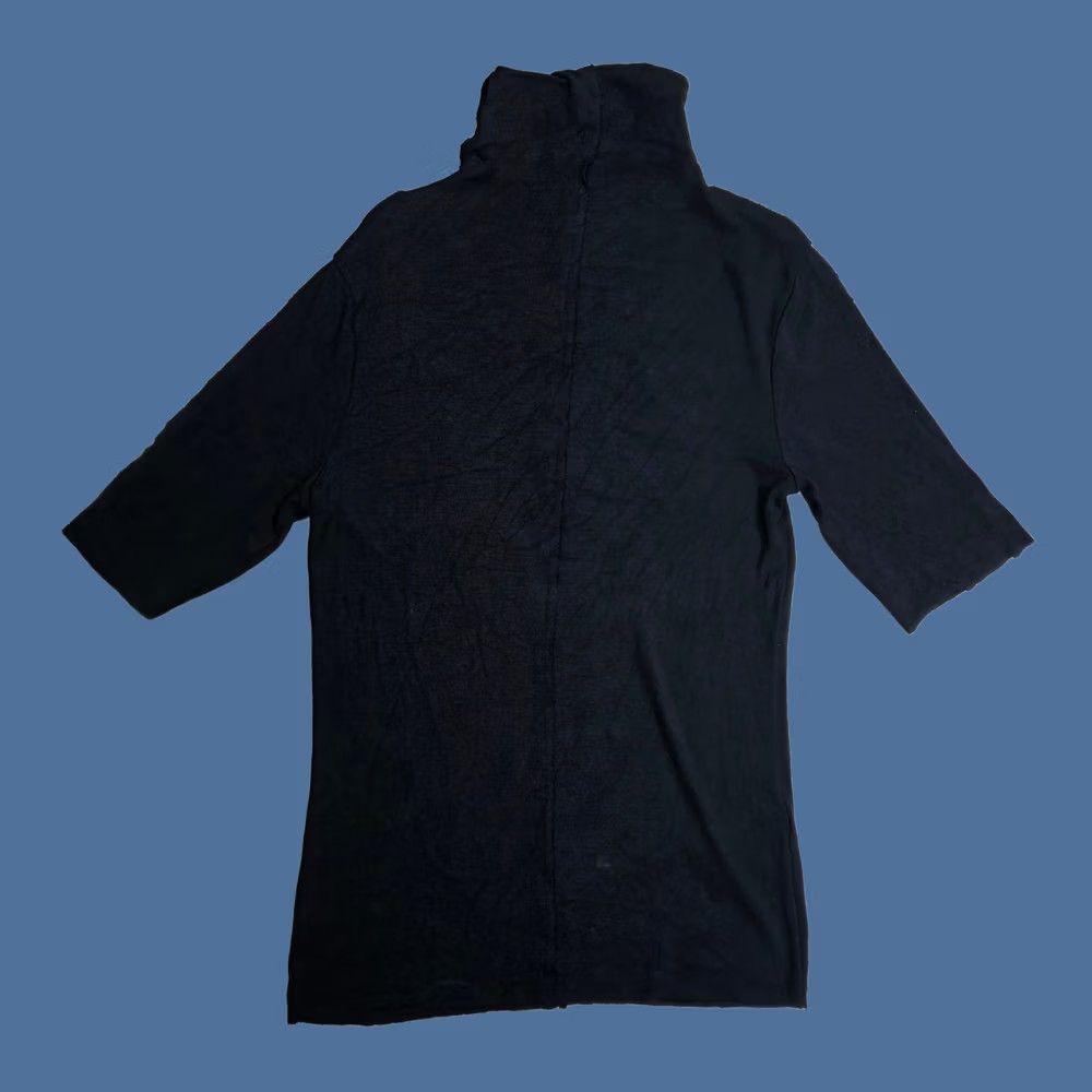 Vintage Black High Neck Half Sleeve Tunic Top - Womens Medium - Thom Krom Size M / US 6-8 / IT 42-44 - 1 Thumbnail