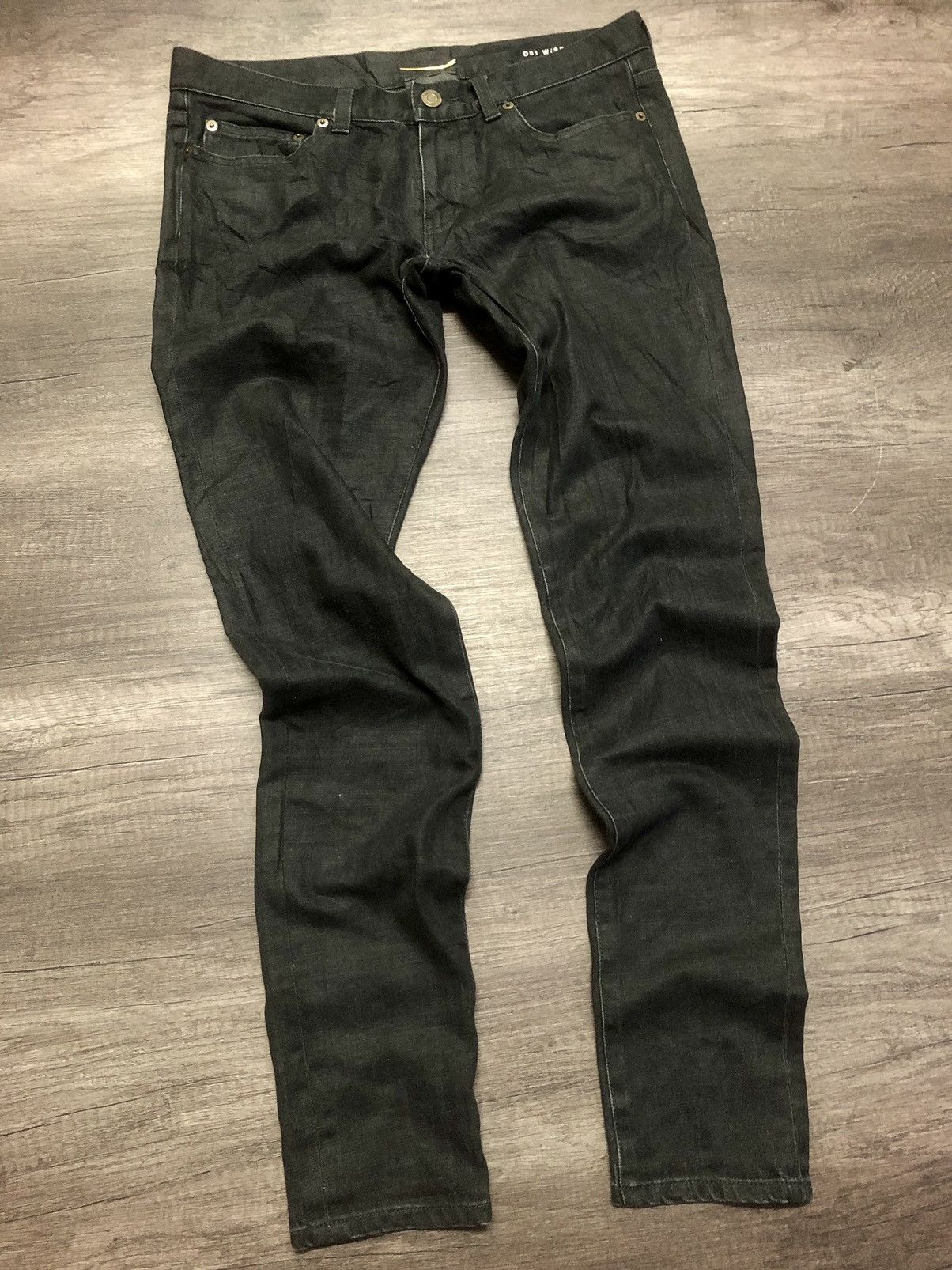 Hedi Slimane × Saint Laurent Paris SAINT LAURENT D01 PARIS BLACK DENIM Size 32" / US 10 / IT 46 - 6 Thumbnail