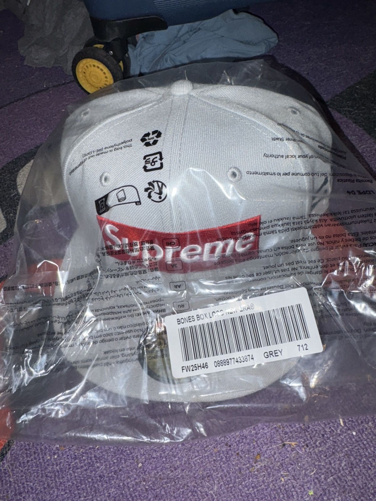 Supreme Supreme Bones Box Logo Cap (Grey) 7 1/2 Size ONE SIZE - 1 Thumbnail
