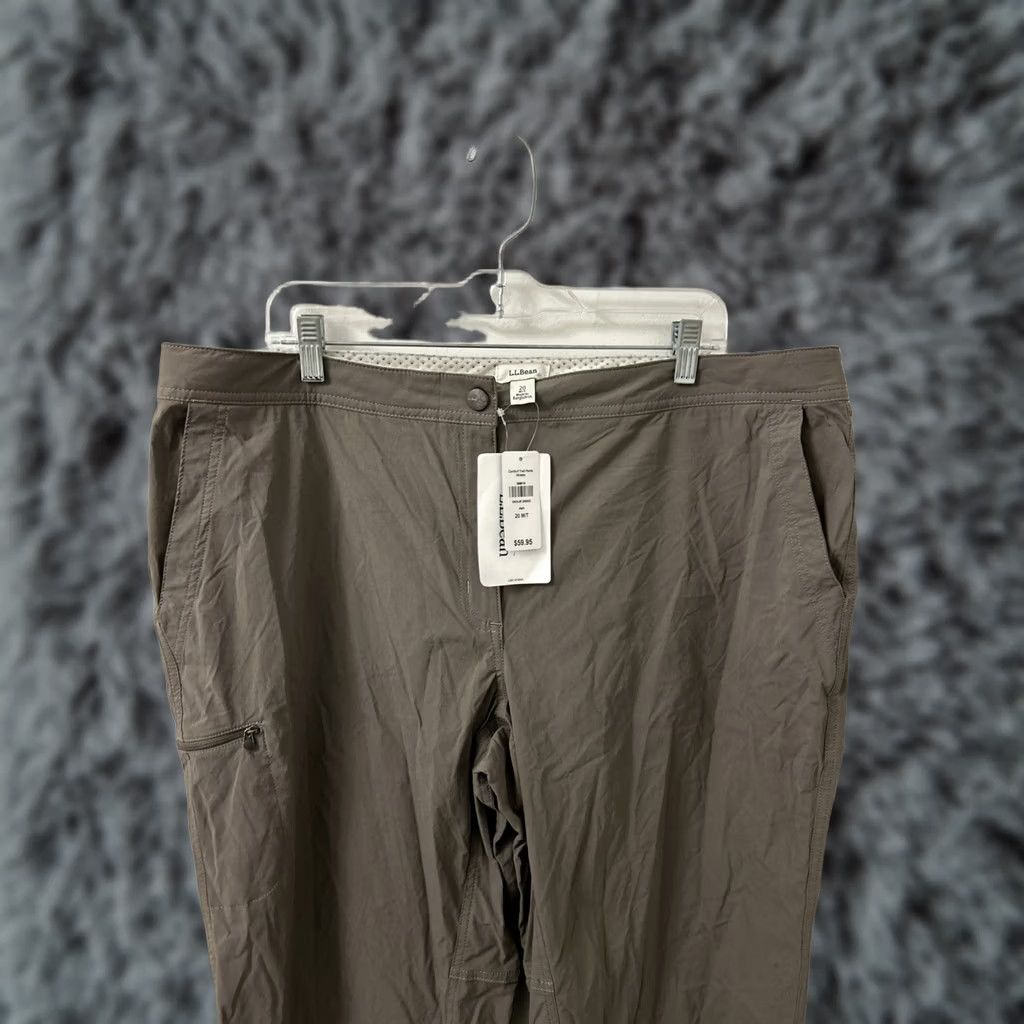Vintage LL Bean Comfort Trail Pants Womens Size 20x32 Brown Stretch Hiking NWT Bagless Regular Straight Front 268919 Size 42" / US 20 - 1 Thumbnail