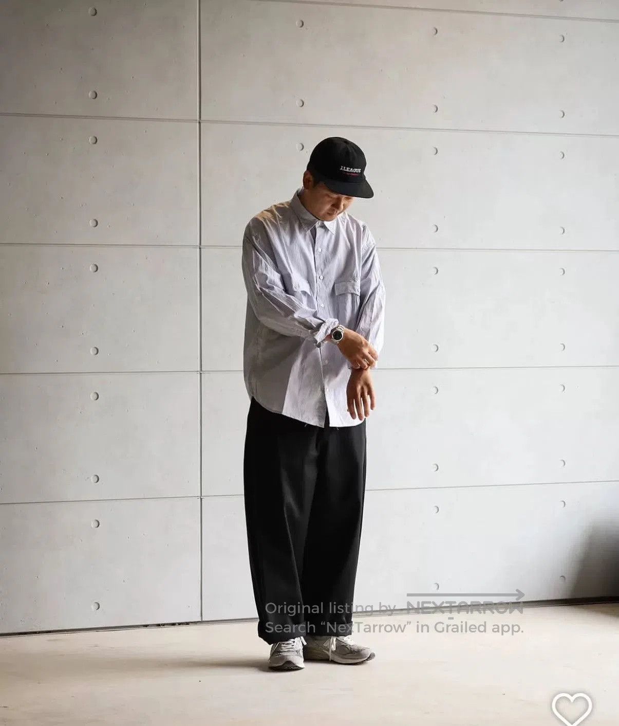 Porter Classic Porter Classic Gray Striped Rollup Shirt. Size US S / EU 44-46 / 1 - 4 Thumbnail