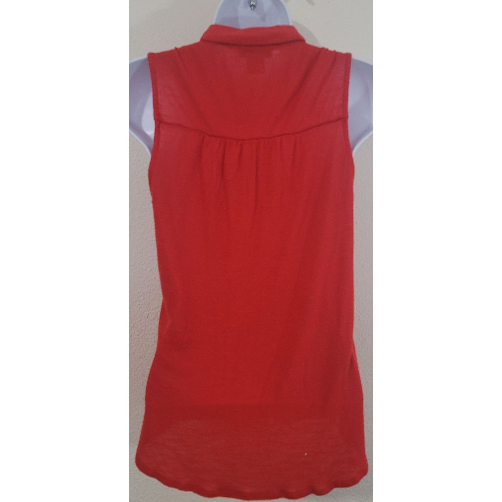 Lucky Brand Lucky Brand Red Eyelet Front Bodice Button Up Shirt XS Size XS / US 0-2 / IT 36-38 - 4 Thumbnail