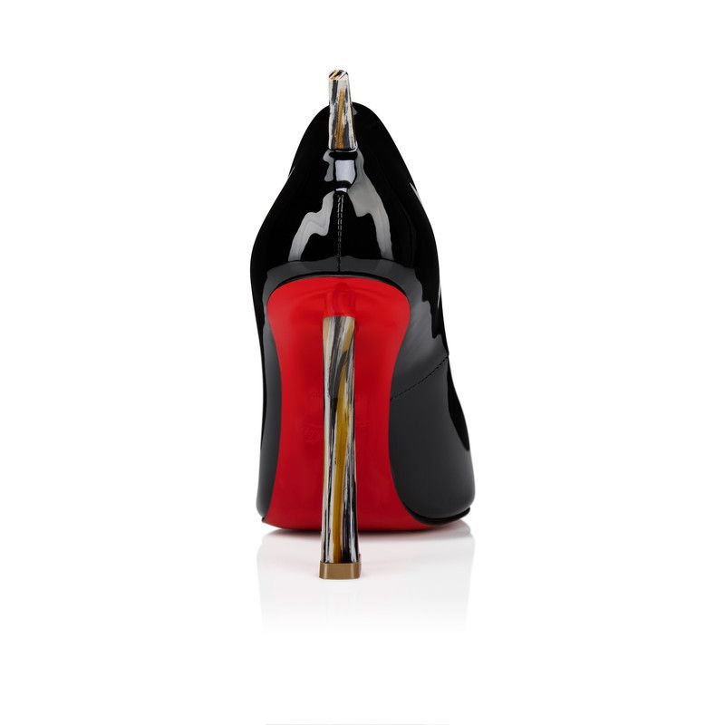Christian Louboutin os11x0526 Kate Clawmax Patent Leather 100mm Pumps in Black Size US 8 / IT 38 - 3 Thumbnail