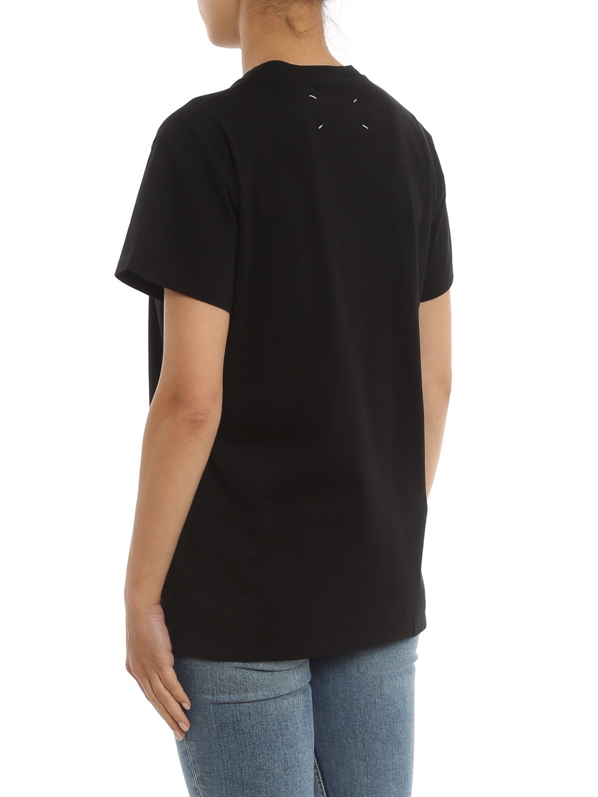 Maison Margiela oc11z1225 Logo Print T-Shirt in Black Size L / US 10 / IT 46 - 4 Thumbnail