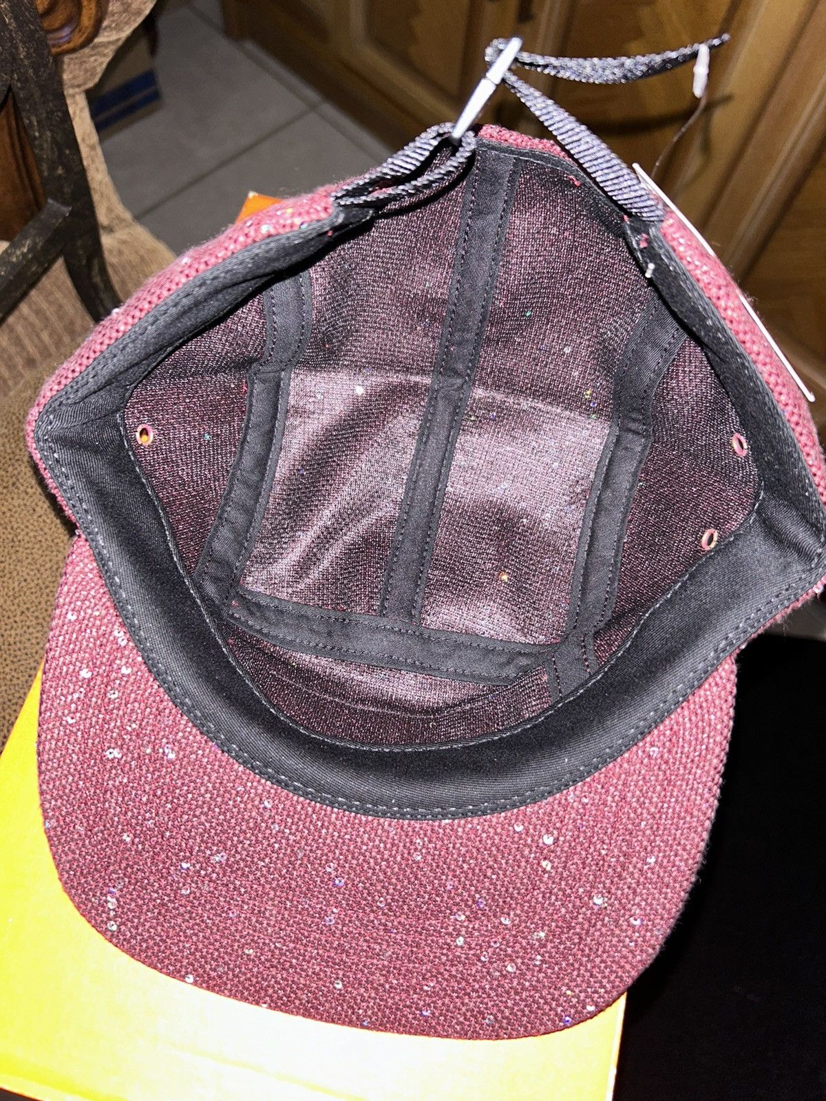 Supreme Supreme Sequins Camp Cap Burgundy FW16 NEW WITH TAGS Size ONE SIZE - 3 Thumbnail