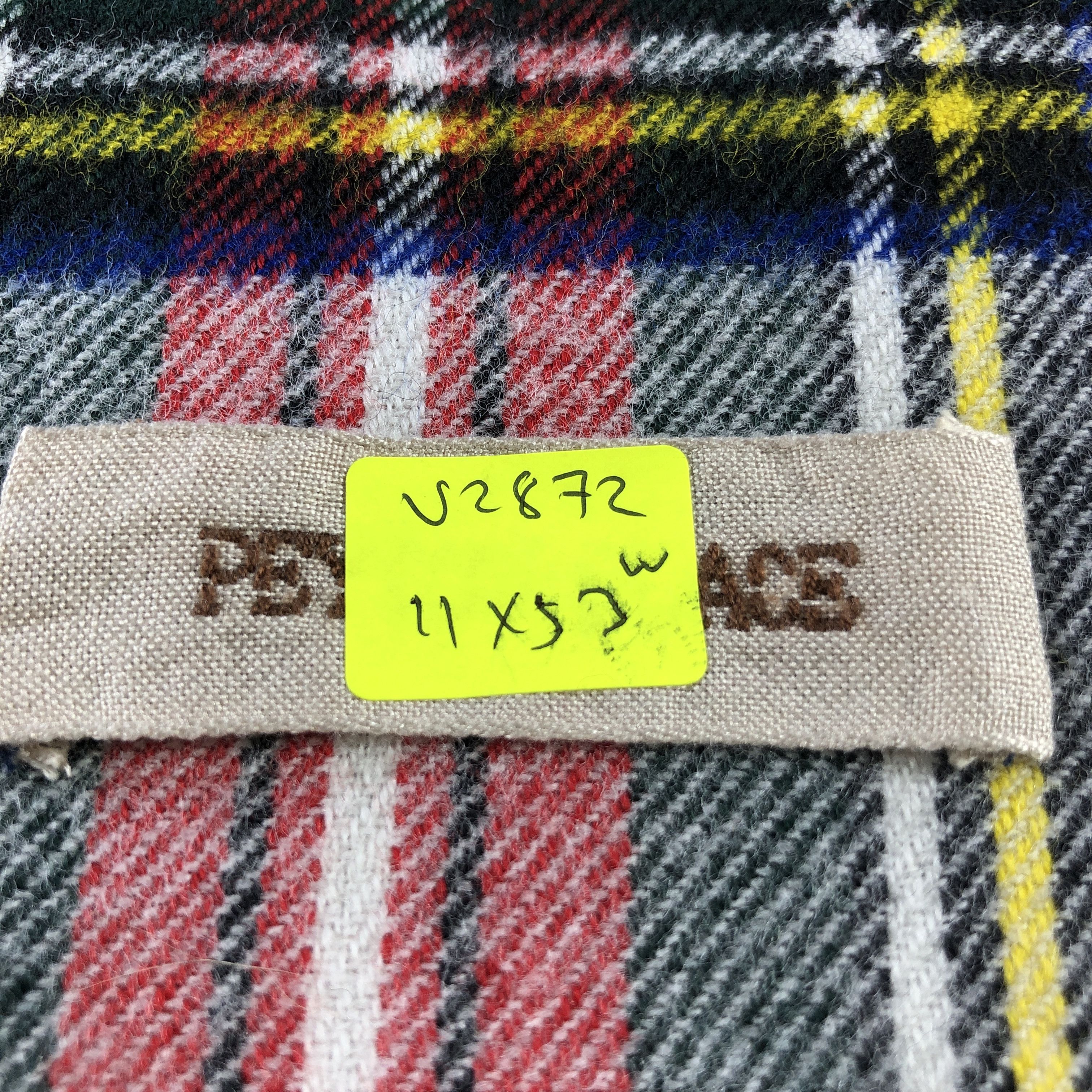 PPFM PPFM Tartan Wool Scarf Muffler V2872 Size ONE SIZE - 5 Thumbnail