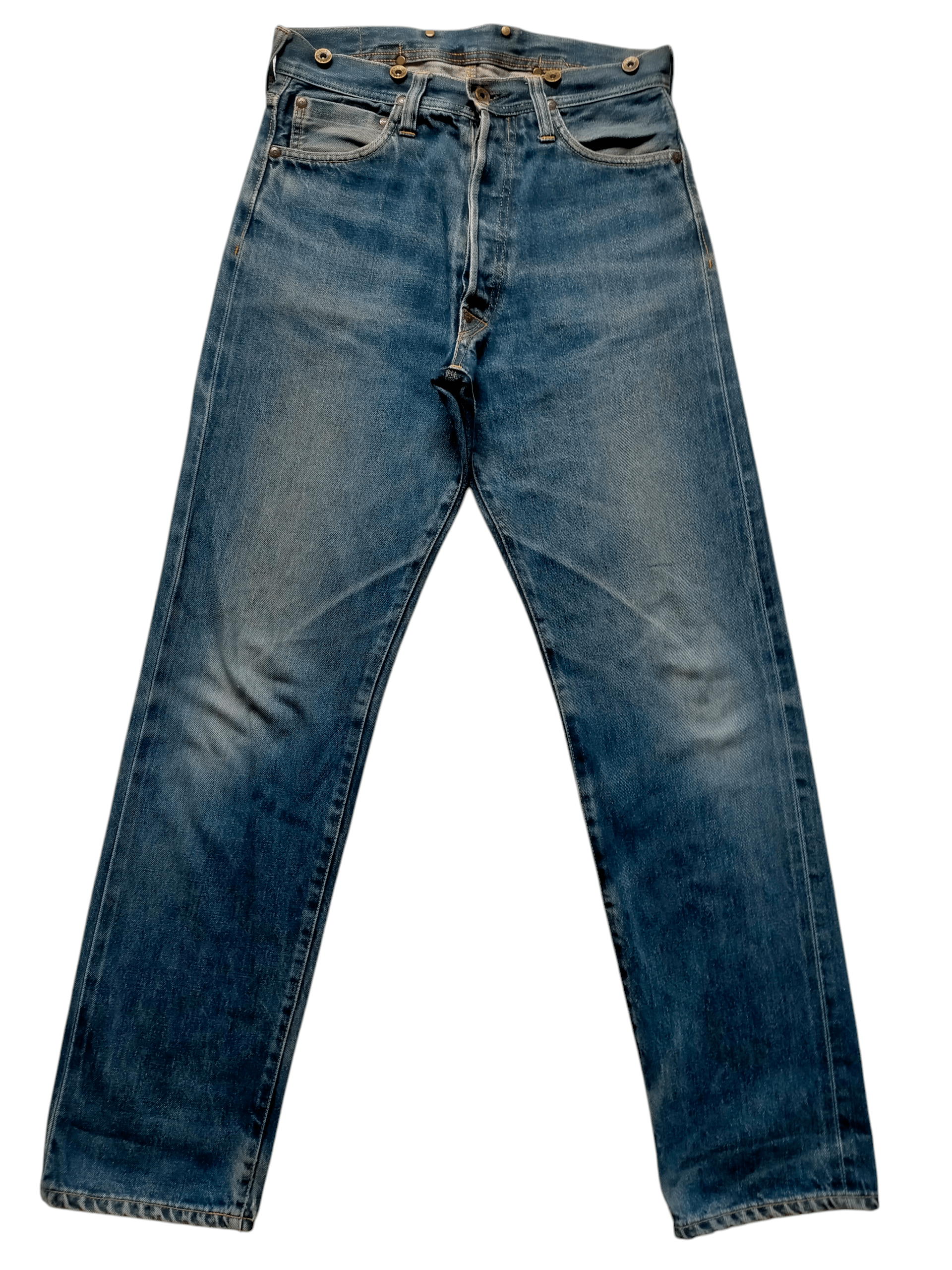 Evisu Vintage Evis Cowboy Japan Selvedge Buckleback Jeans Size US 31 - 3 Thumbnail
