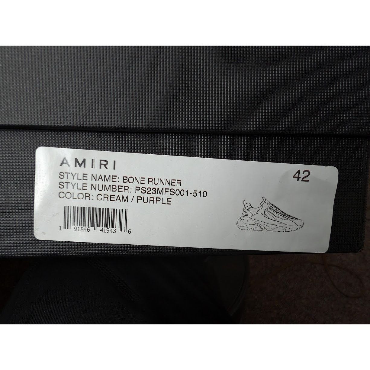 Amiri o1rshd1 Q:2 / Bone Runners in Cream/Purple Size US 9 / EU 42 - 23 Thumbnail