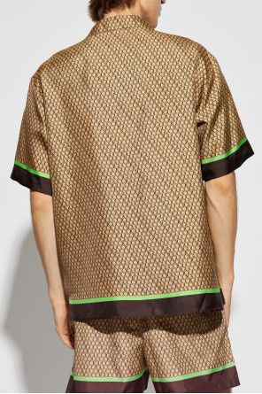 Gucci o1loc1c1125 787257 Print Silk Bowling Shirt in Multicolor Size US M / EU 48-50 / 2 - 4 Thumbnail