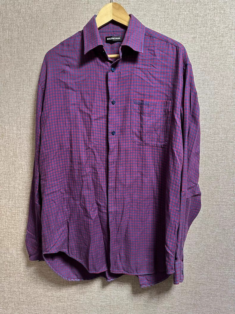 Balenciaga Balenciaga size 37 Plaid Long Sleeve Shirt Size US M / EU 48-50 / 2 - 1 Thumbnail