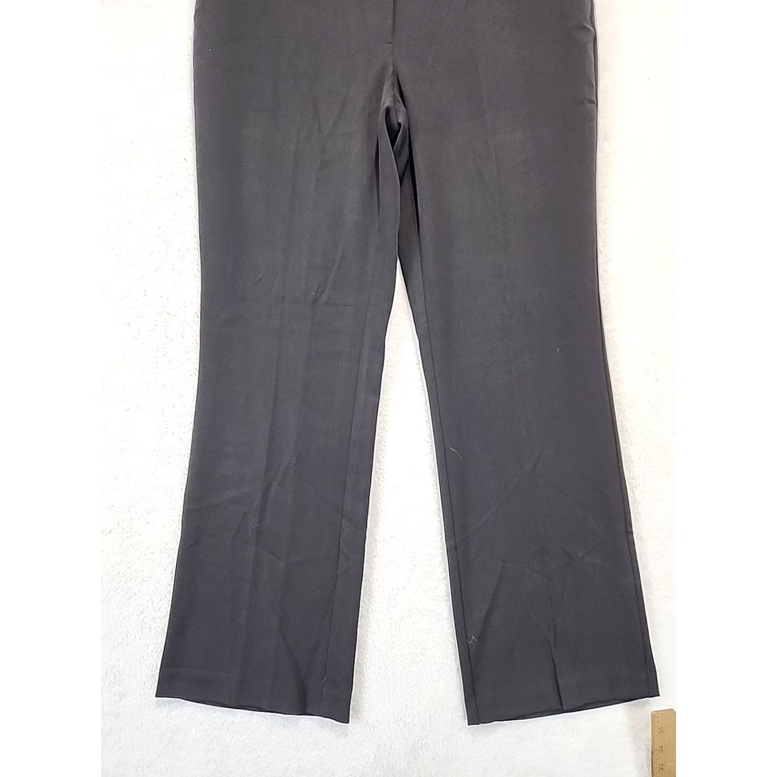 Vintage Maurices Polished Boot Pants Black Flat Front Womens 11/12 Short Bootcut Regular Petite Dress Pants Size 32" / US 10 / IT 46 - 3 Thumbnail