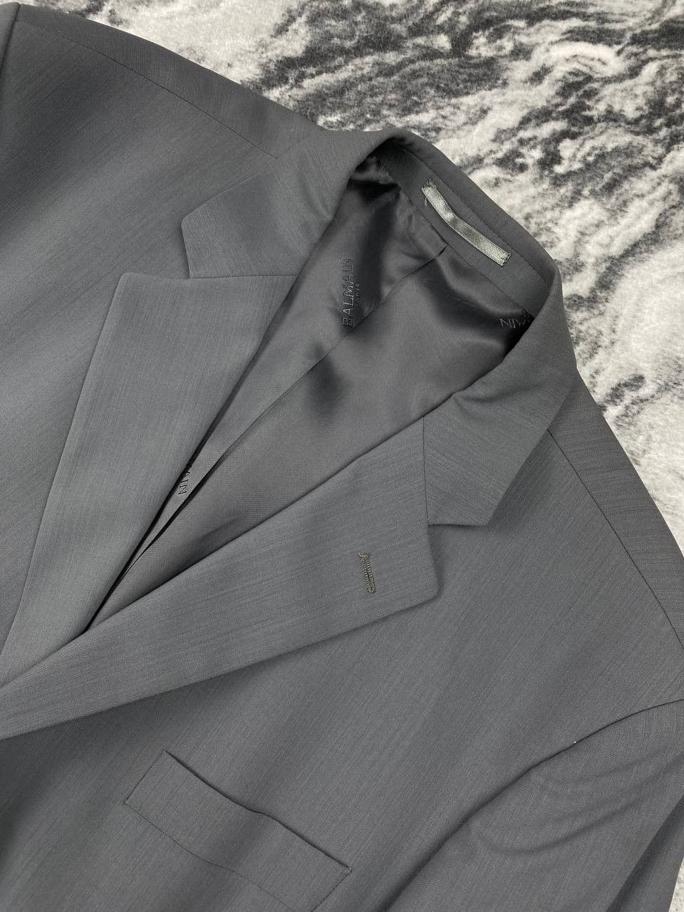 Balmain Balmain Wool Classic Suit Blazer And Pants Men Size 44L Gray Size 44L - 3 Thumbnail