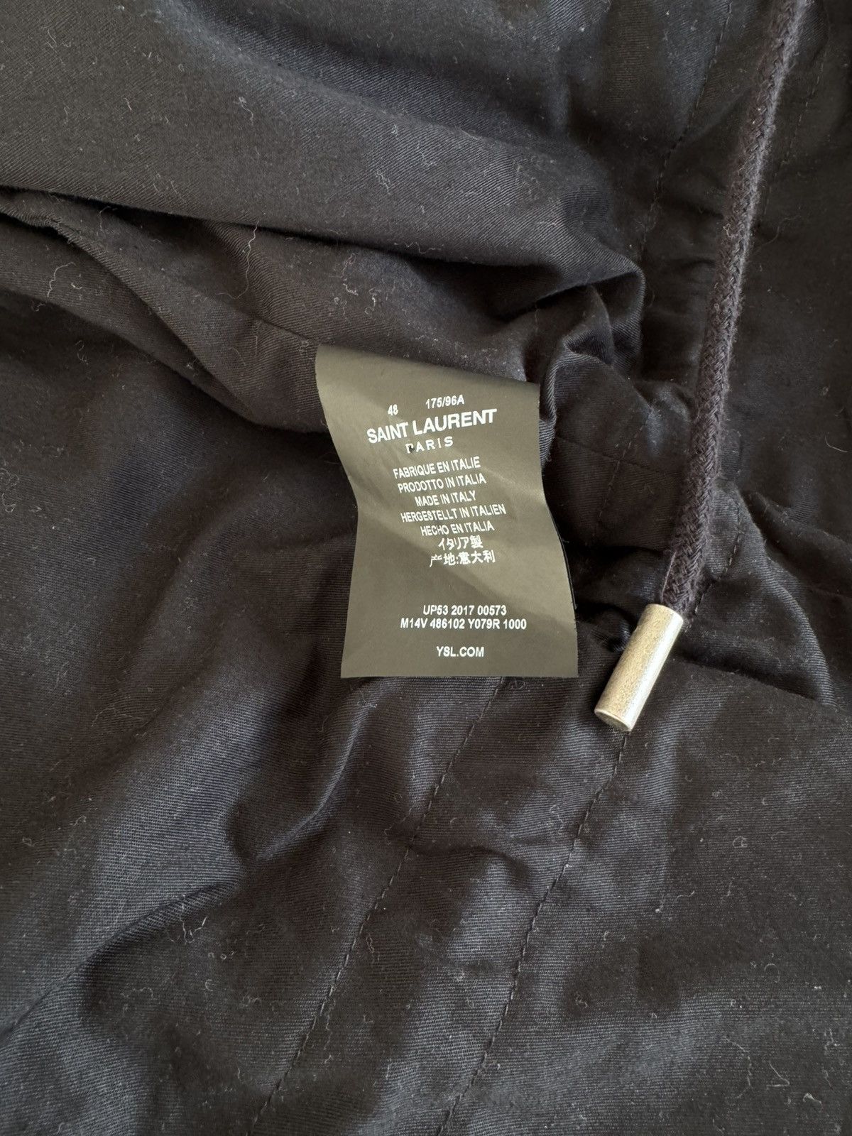 Saint Laurent Paris Saint Laurent Paris Parka Military Black Waxed Cotton Coat Size US M / EU 48-50 / 2 - 5 Thumbnail