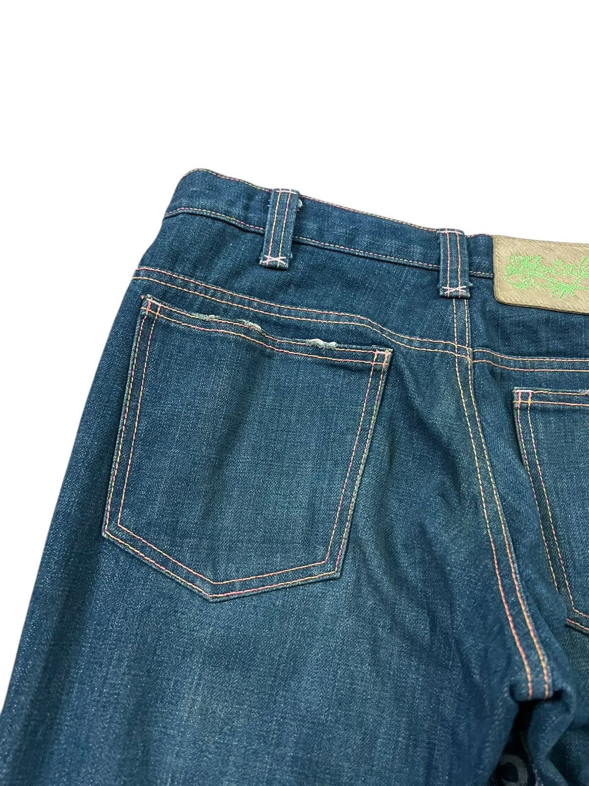 If Six Was Nine × Le Grande Bleu (L.G.B.) JAMGLE JAM JAPAN FLARE DISTRESS JEANS Size US 32 / EU 48 - 11 Thumbnail