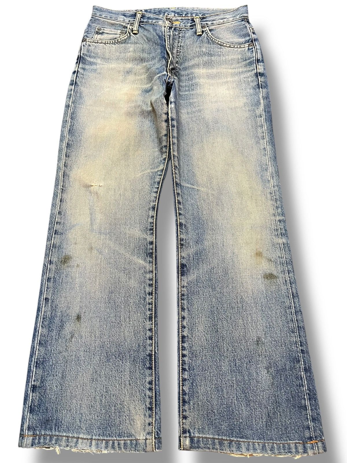 Edwin Vintage Edwin 101F Flare Faded Distressed Denim Size US 30 / EU 46 - 1 Thumbnail