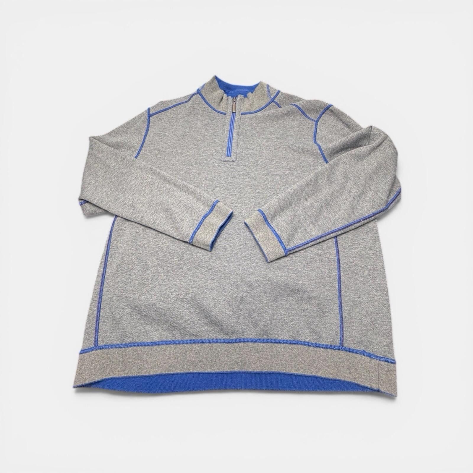 Tommy Bahama Tommy Bahama Reversible Quarter Zip Sweatshirt Men’s XLT Size US XL / EU 56 / 4 - 2 Thumbnail