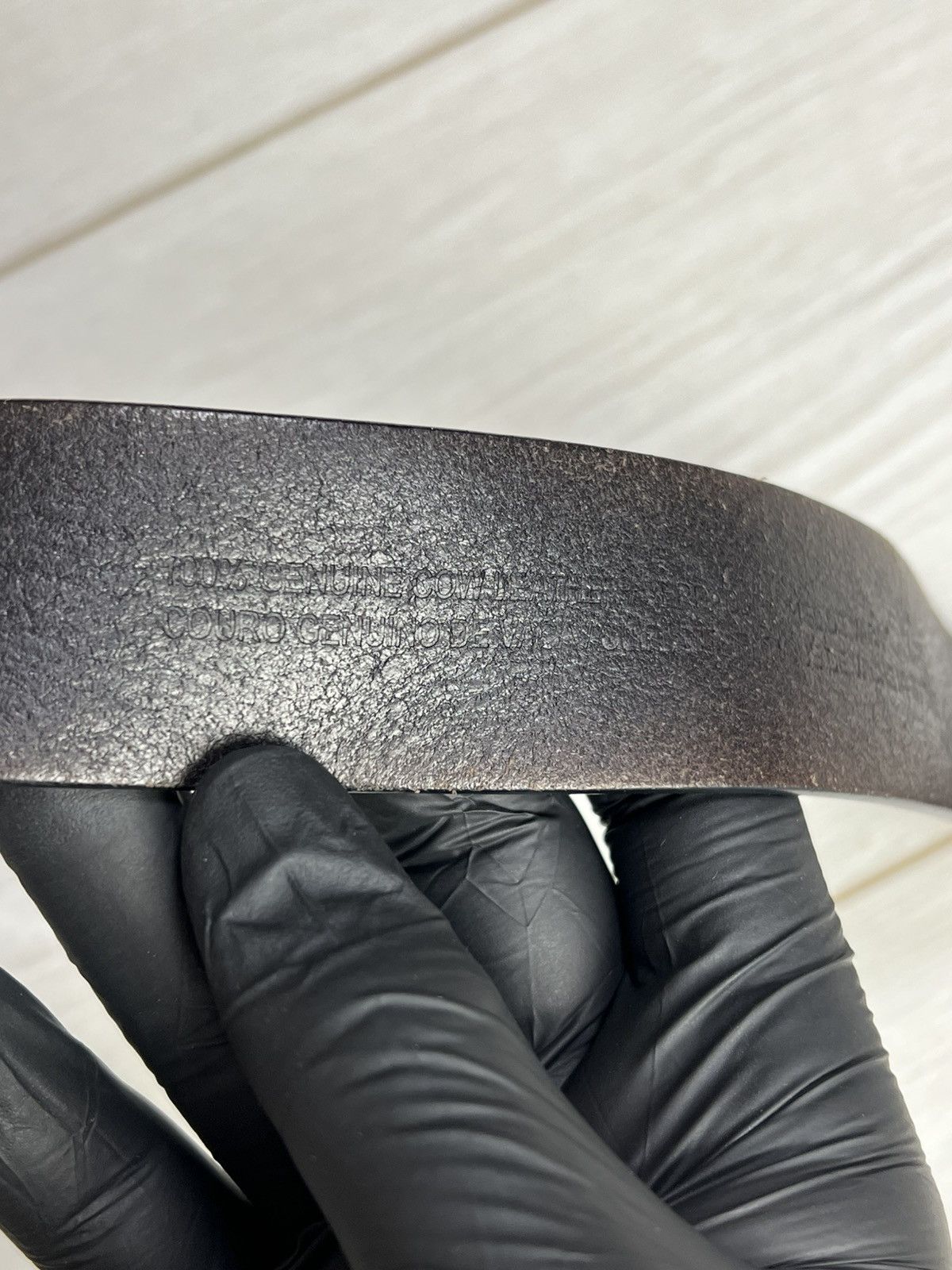 Armani Exchange Vintage Armani Exchange Eagle Plaque Leather Belt - Size 32 Size 32 - 15 Thumbnail
