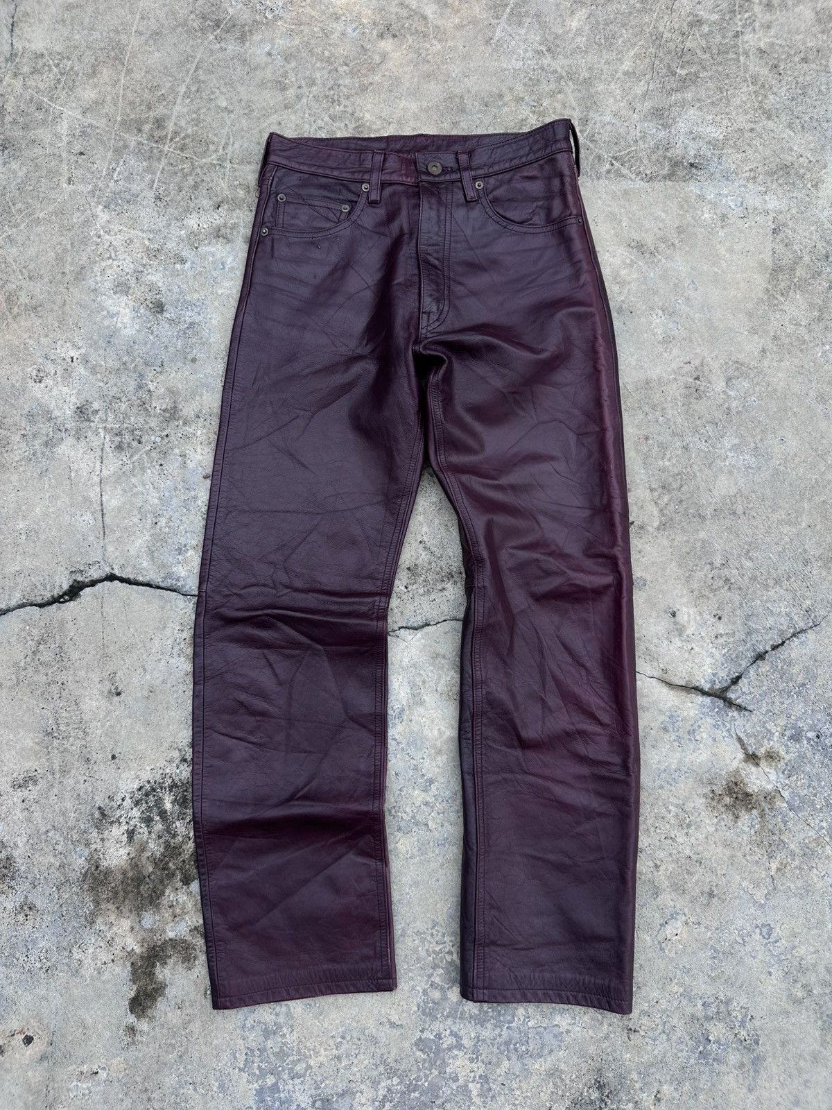 Tornado Mart 2000s Tornado Mart Cowhide Leather Pants Size US 28 / EU 44 - 1 Thumbnail
